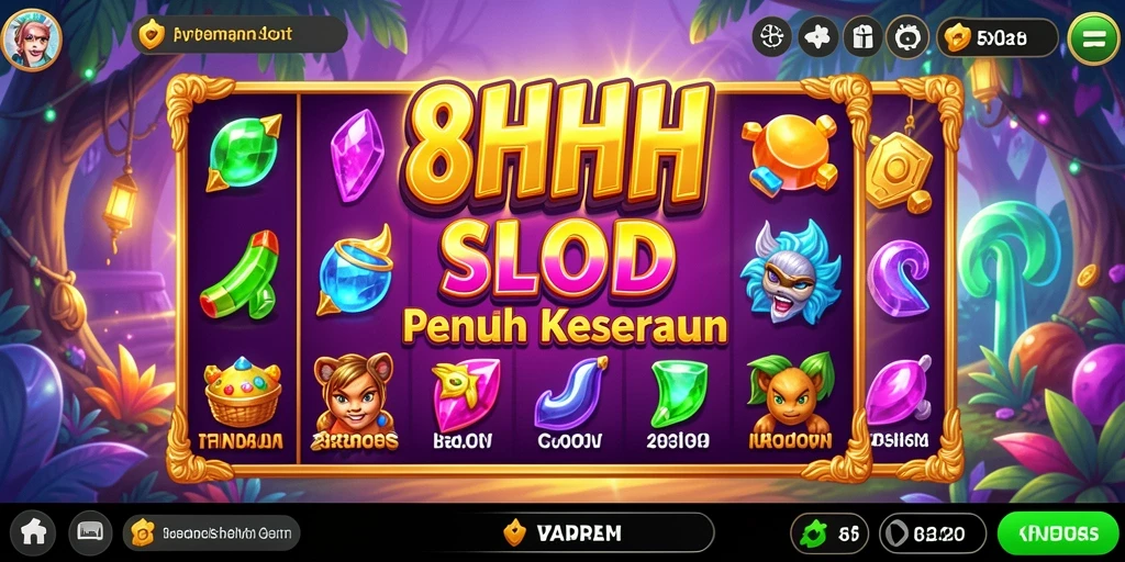 Menampilkan gameplay seru dari permainan slot 8HHH.
