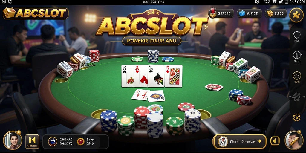 Tampilan menarik dari gameplay Poker di ABCSLOT.