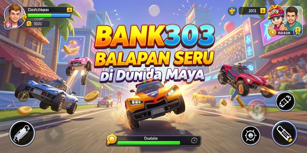 Tampilan mendebarkan dari permainan balapan BANK303.