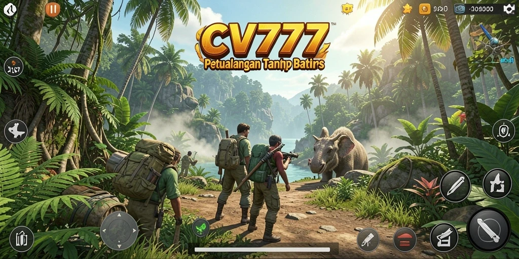 Screenshot gameplay CV777 menampilkan perjalanan seru di dunia terbuka.