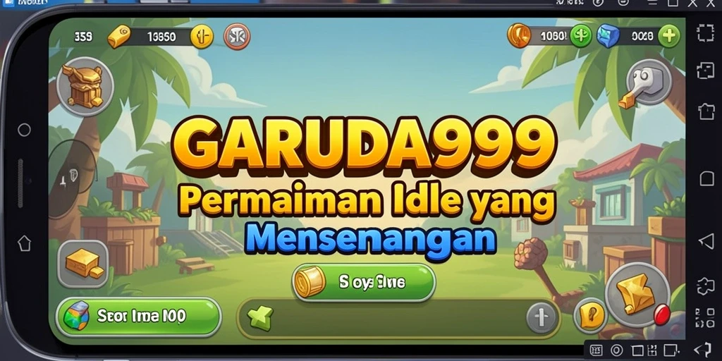 Gameplay GARUDA999 yang menampilkan pengumpulan sumber daya secara otomatis