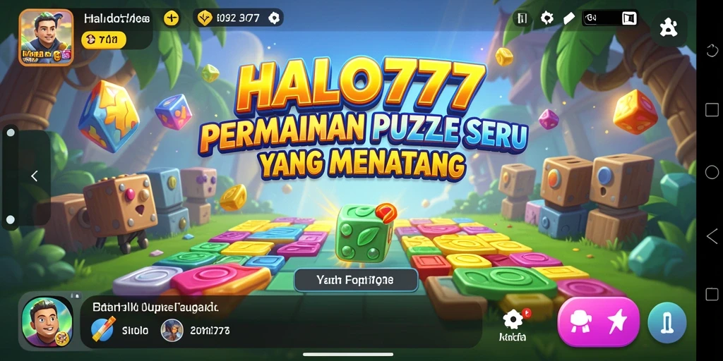 Tampilan gameplay HALO777 menampilkan tantangan puzzle yang kreatif dan seru.