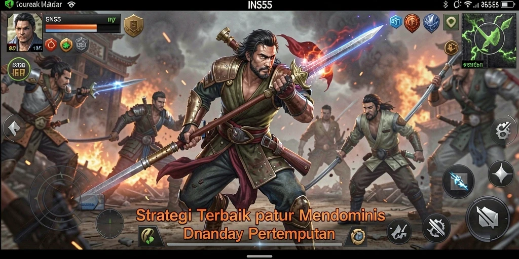 Tampilan gameplay INS55 yang menarik dengan strategi mendalam.