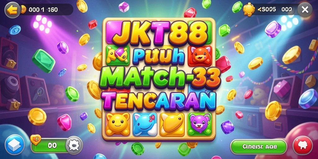 Screenshot menampilkan gameplay seru JKT88 dengan elemen Match-3.