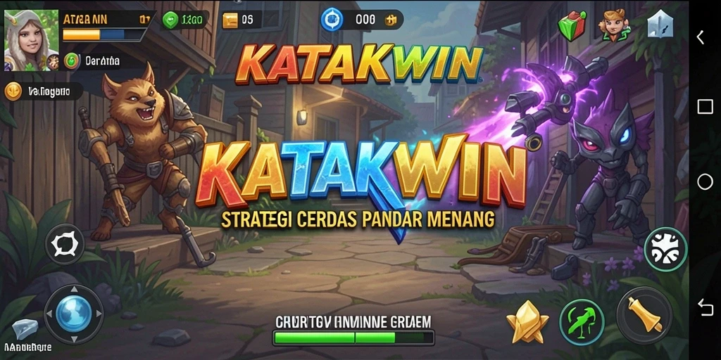 Tampilan gameplay menegangkan dari KATAKWIN dengan strategi cerdas.