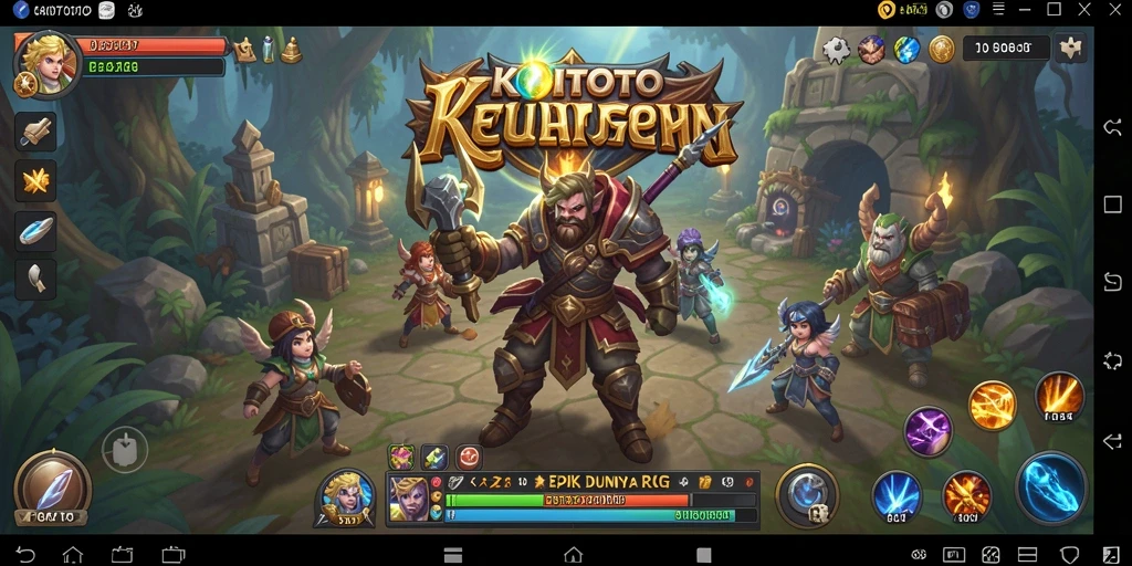 Screenshot utama KOITOTO menampilkan aksi seru dalam pertempuran RPG.
