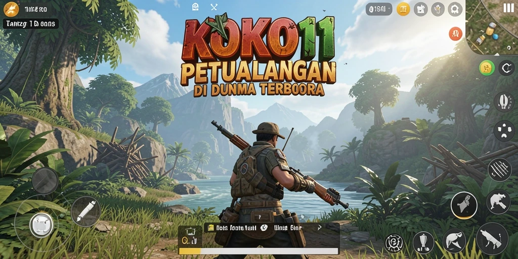 Tampilan gameplay seru KOKO11 di dunia terbuka yang luas.