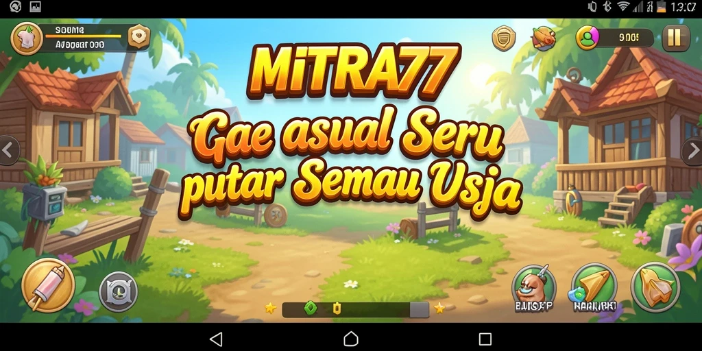 Tangkapan layar utama MITRA77 menampilkan gameplay yang seru dan menantang.
