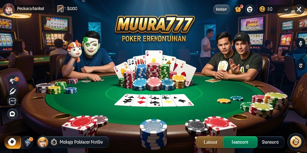 Screenshot gameplay MUARA777 menampilkan suasana poker yang menegangkan dan menyenangkan.