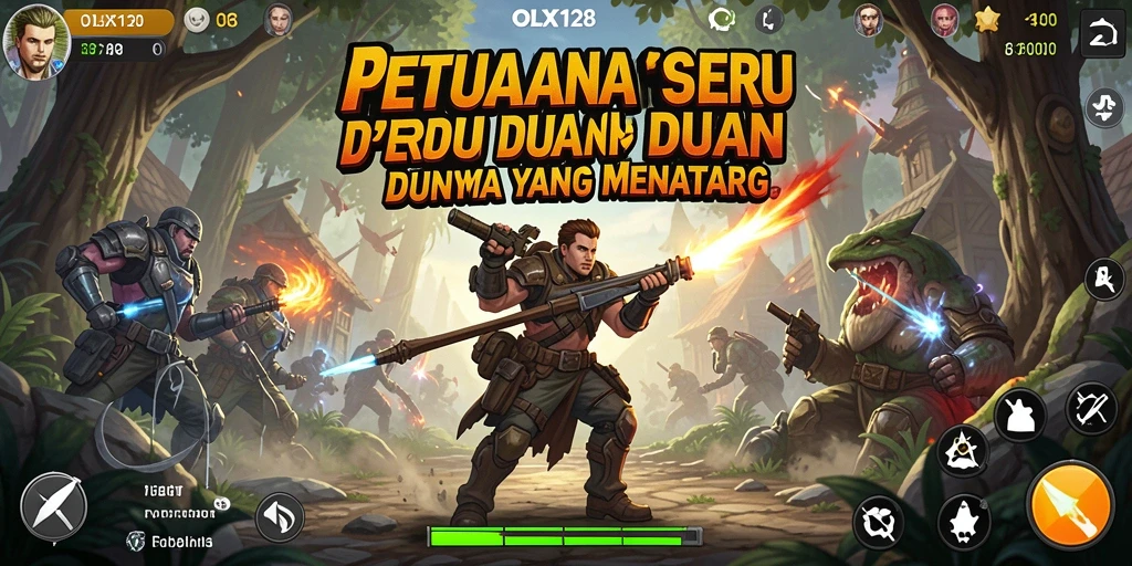 Screenshot gameplay OLX128 menampilkan aksi petualangan seru dalam dunia yang luas.