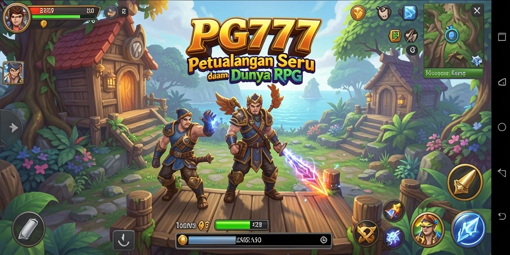 Tampilan gameplay RPG yang mendebarkan dan penuh aksi.