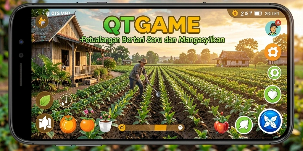 Tampilan gameplay QTGAME yang menarik dan penuh warna.