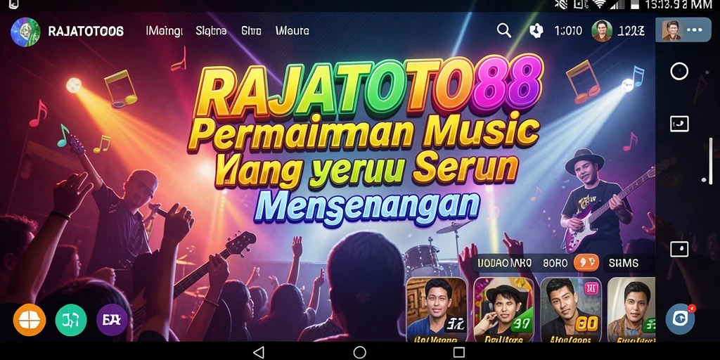 Tampilan gameplay RAJATOTO88 dengan alat musik interaktif yang menarik.