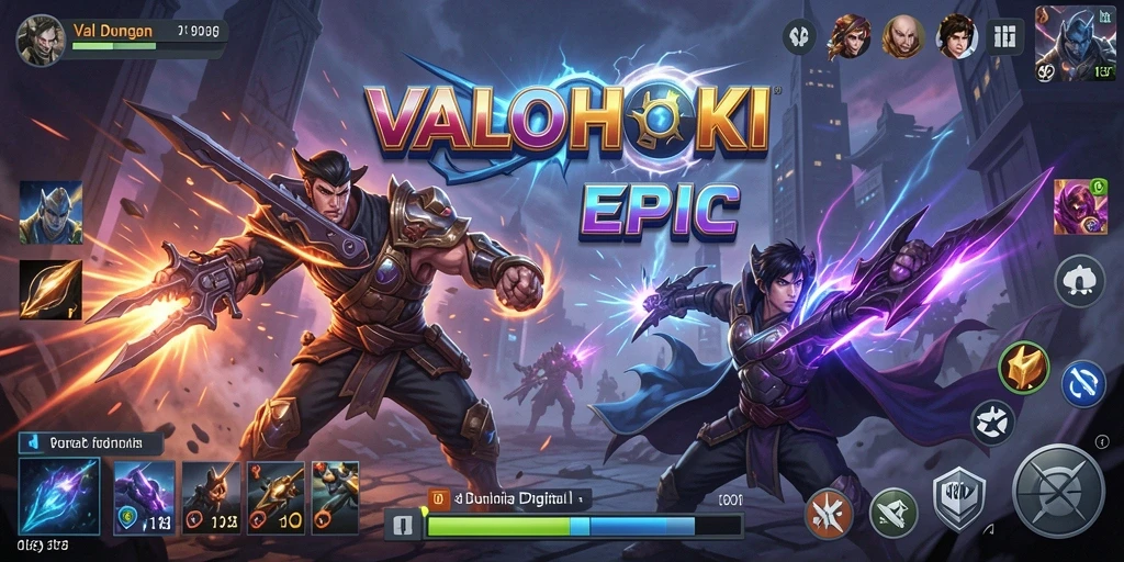 Gameplay VALOHOKI menampilkan aksi pertarungan yang intens dan mendebarkan.