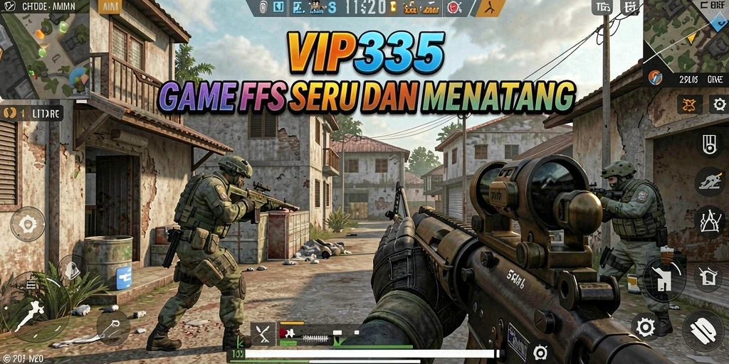 Tampilan gameplay VIP333 dengan aksi tembak menembak yang intens.