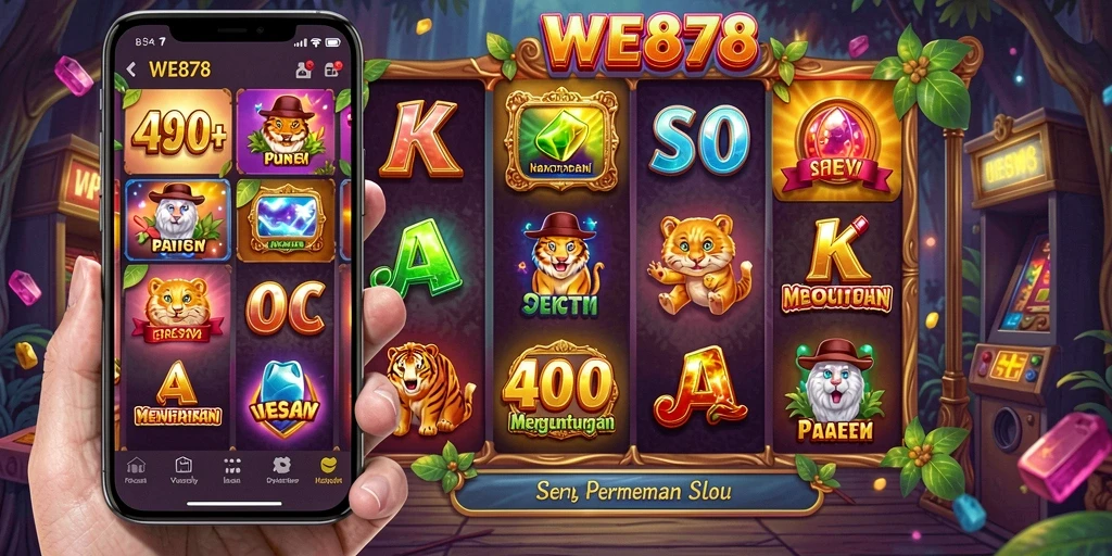 Tampilan gameplay yang menarik dalam WE878 dengan berbagai fitur slot.