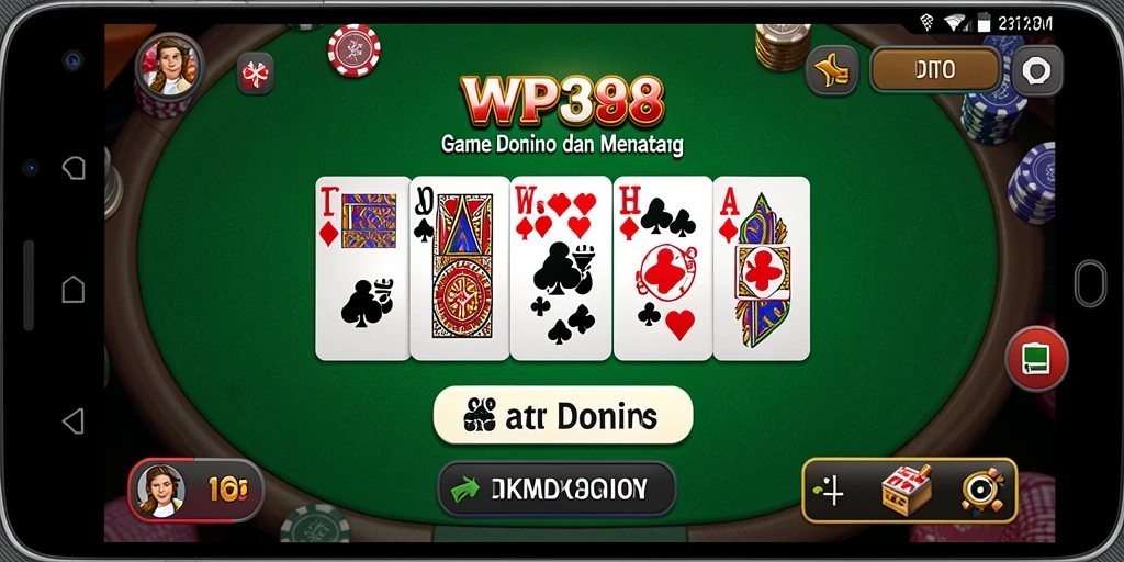 Screenshot gameplay WP888 yang menunjukkan pertarungan seru di dunia Domino.